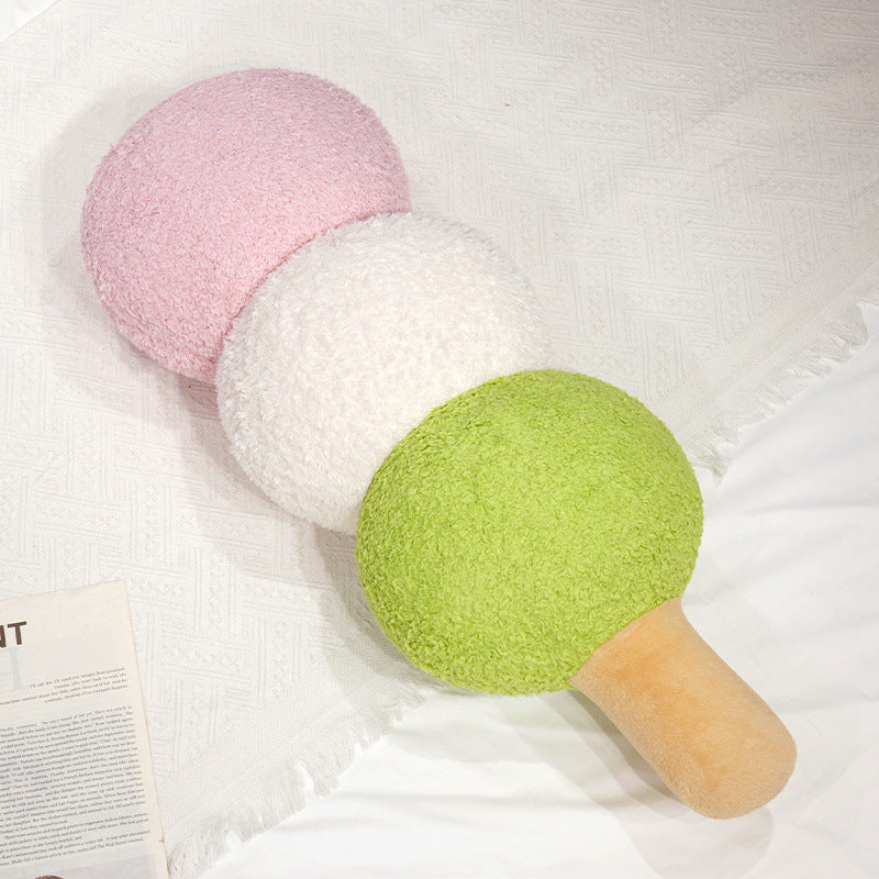 Three-color Dango Plush Candied Hawthorn Doll Cute Plush Toy — side view