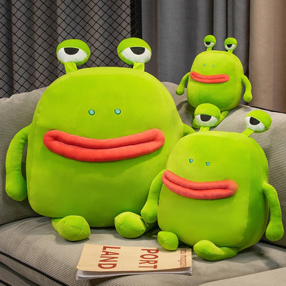 Ugly And Cute Cute Frog Pillow Plush Toy Accompany Toy Doll Sausage Mouth Gu Gugu — scale reference