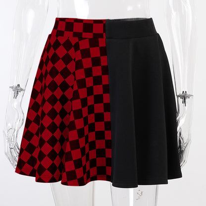 Skirt Gothic Plaid A Line Mini Skirts | Magic Stories