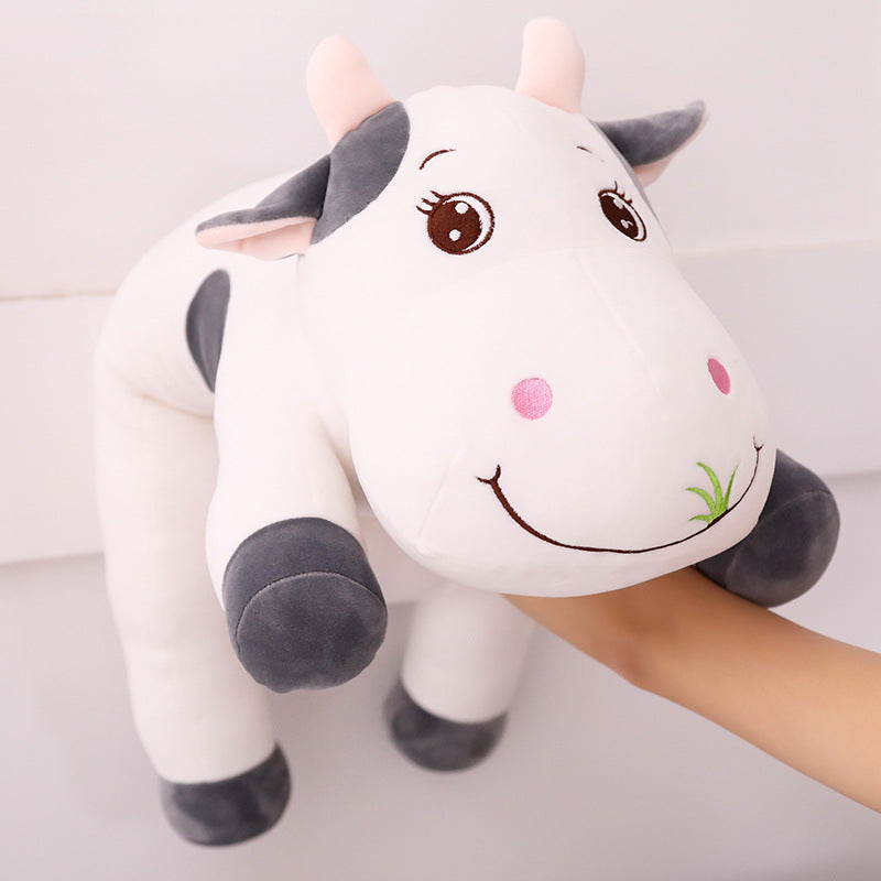 Cow plush toy pillow — back view
