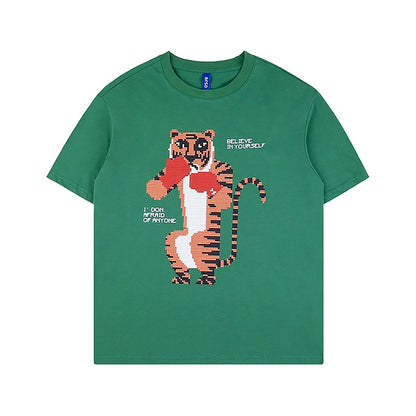 Anime Tiger Printed Loose T-shirt Short Sleeve Men And Women — packaging