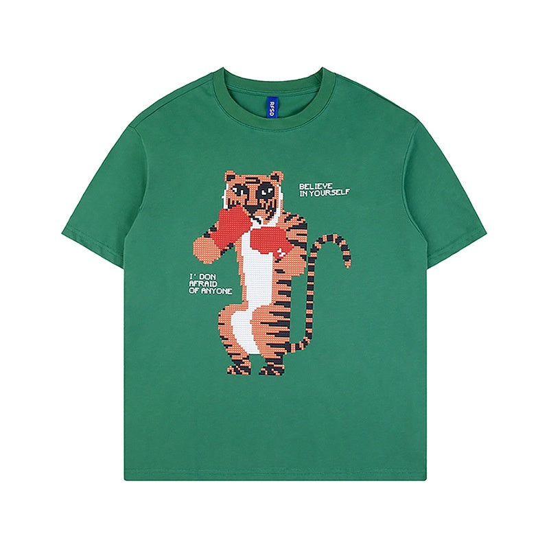 Anime Tiger Printed Loose T-shirt Short Sleeve Men And Women — packaging