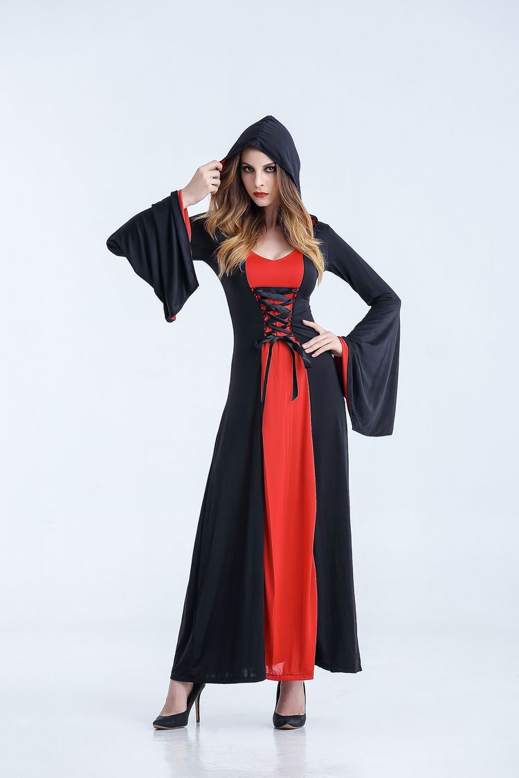 Cosplay Hooded Vampire Witch Demon Costume — detail