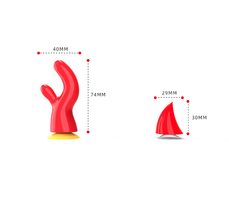 Devil horns antlers motorcycle hat decoration on helmet — packaging
