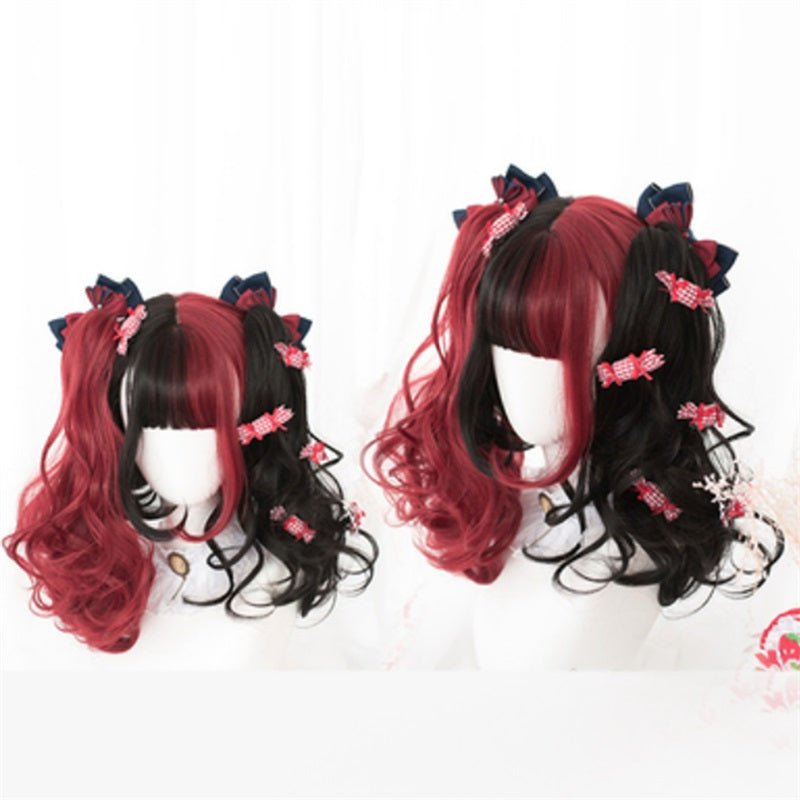 Lolita women's ponytail wig — side view