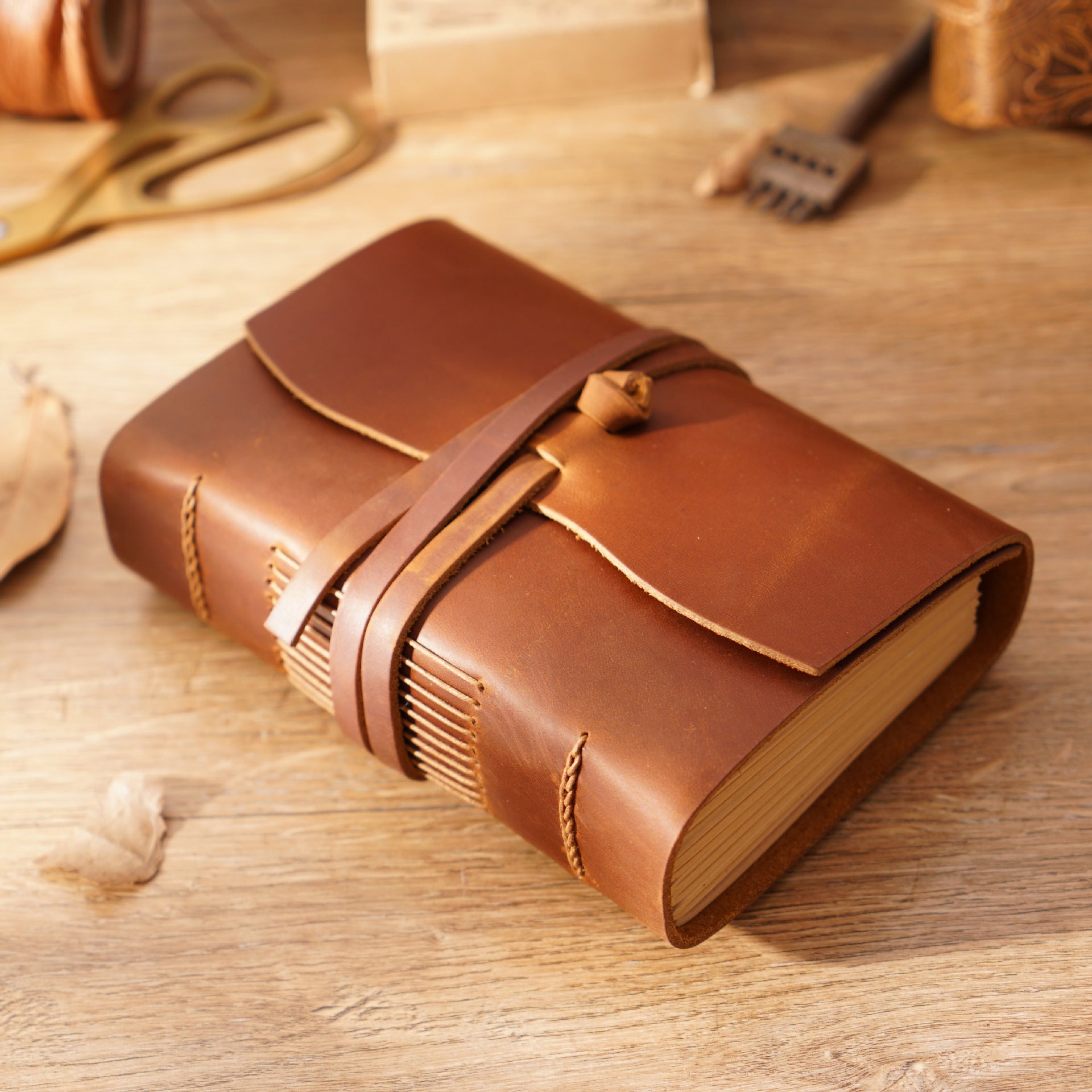 Real leather notebook - Magic Stories