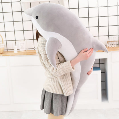 Dolphin plush play — in use