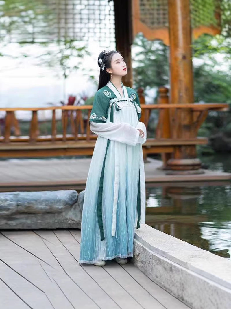 Changan Hometown Wei Jin Style Hanfu Womens ChineseStyle Daily Ancient Costume — side view