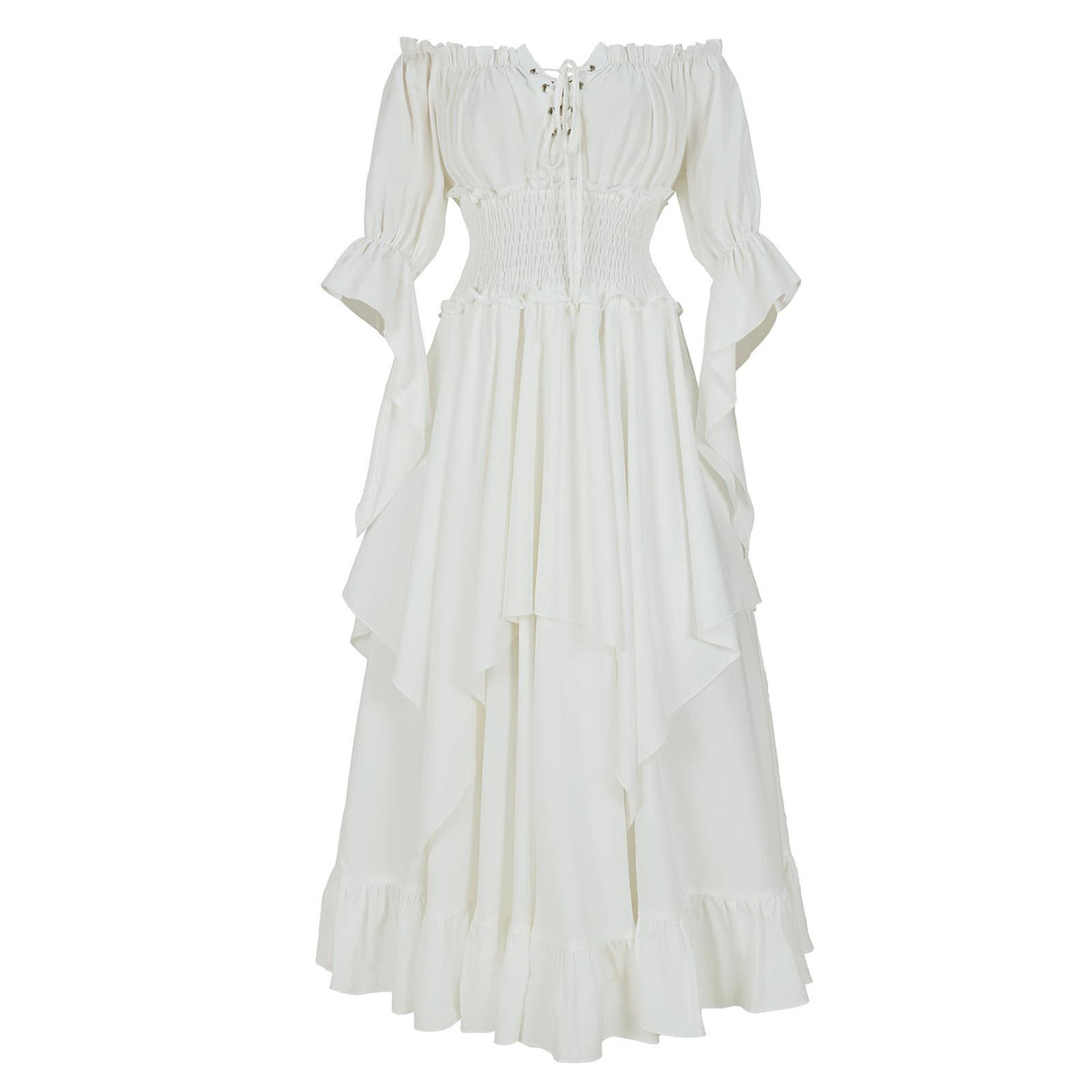 Retro Cosplay Halloween Pleated Corset Dress — in use