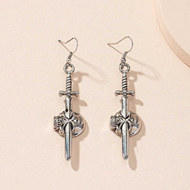 Exaggerated Gothic Long Sword Earrings | Magic Stories