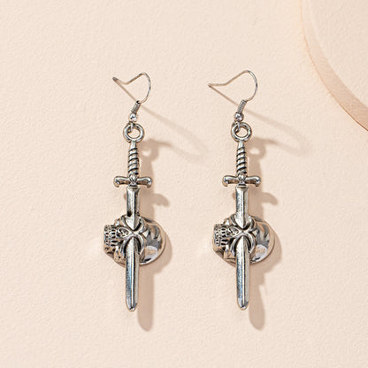 Exaggerated Gothic Long Sword Earrings | Magic Stories