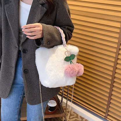 Plush Fashion Girl Cherry Handbag | Magic Stories