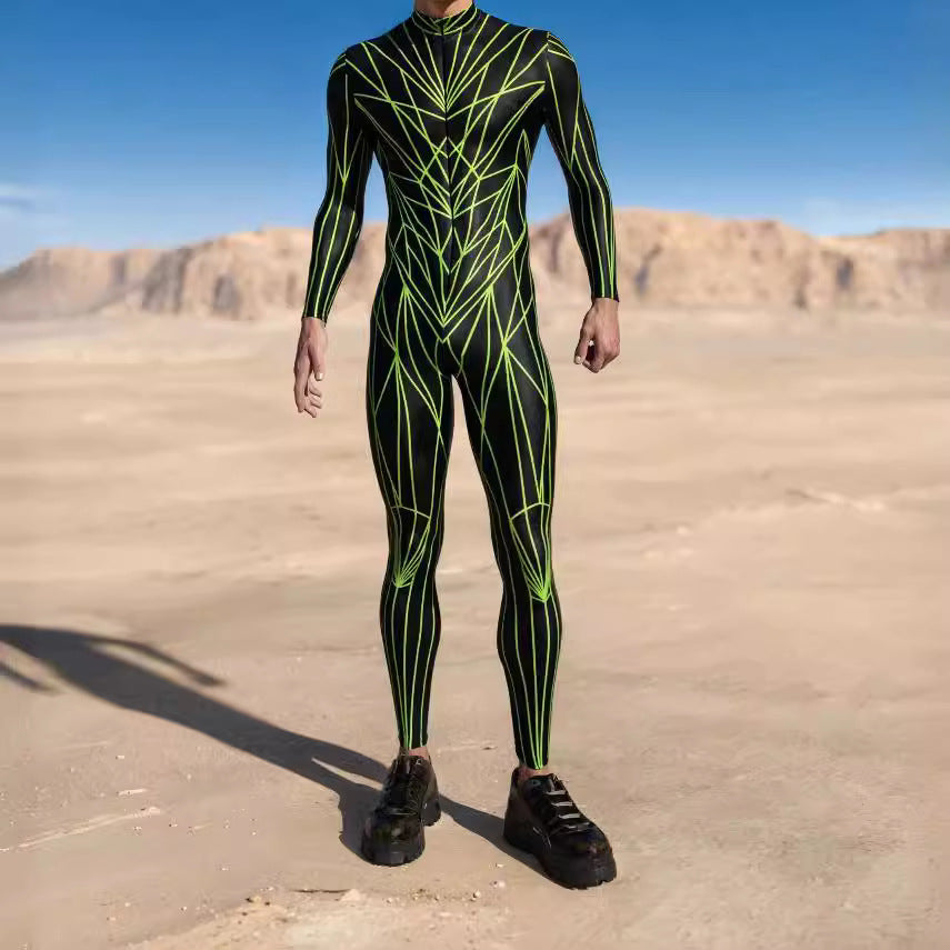 Digital Printing Cosplay One-piece Costume — back view