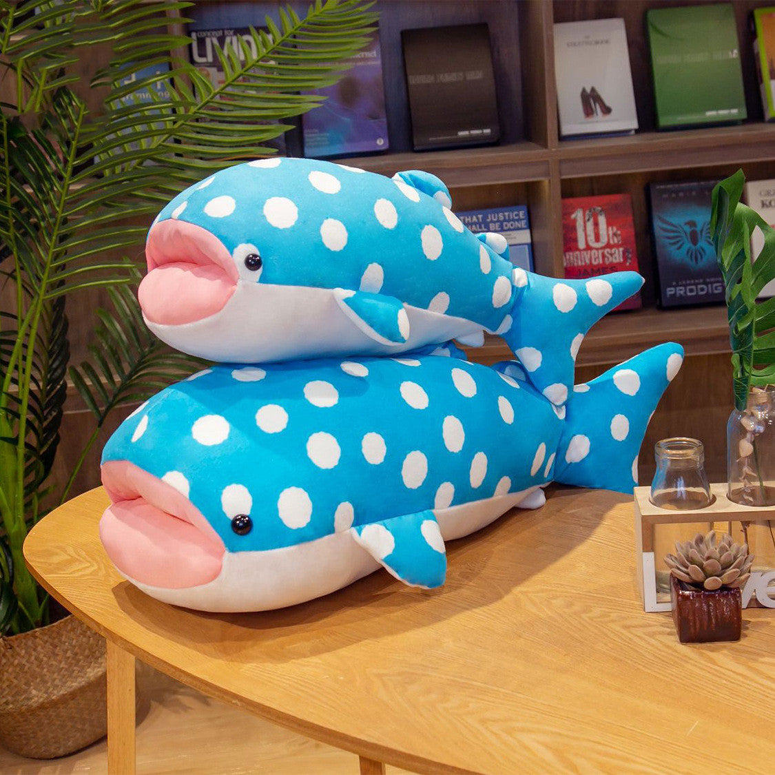 Spotted whale shark plush toy — detail