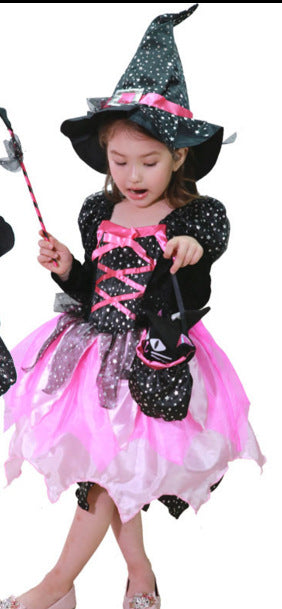 Children's Costume For Halloween Party Baby Girls Halloween Witch Costume Children Cosplay — back view