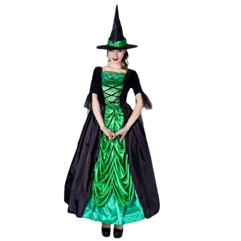 Halloween Women's Witch Green Dress | Magic Stories