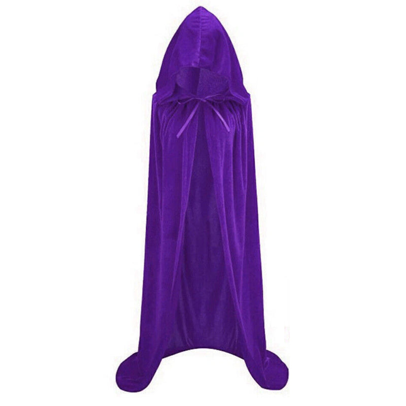 Halloween Hooded Velvet Cloak Robe Medieval | Magic Stories
