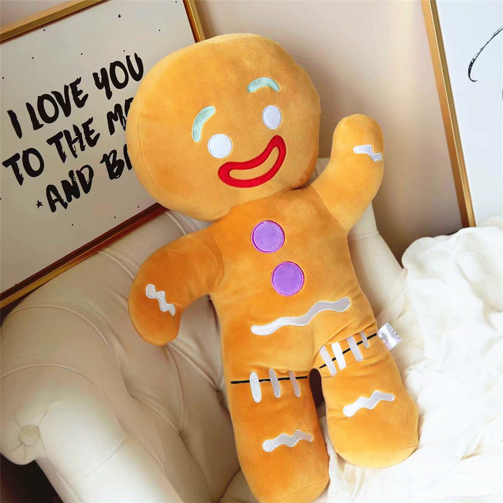 Cartoon anime cookie man plush toy — back view