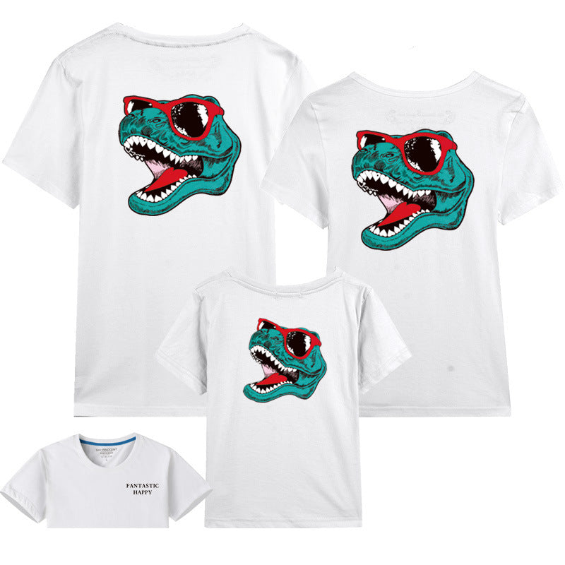Cartoon anime little dinosaur t-shirt — back view