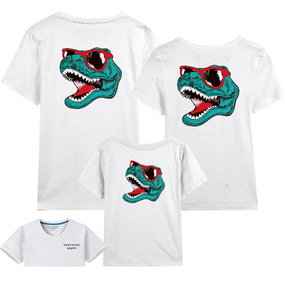 Cartoon anime little dinosaur t-shirt — back view