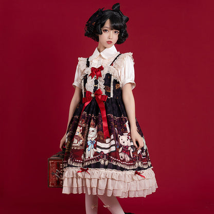 Lolita JSK Suspender Dress Japanese Lolita Dress Skirt Lo Lolita — side view