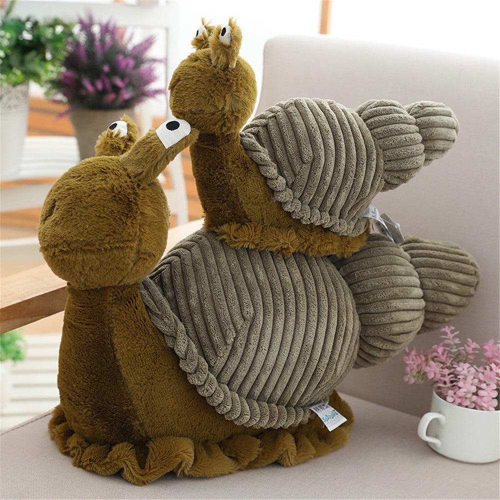 Snail plush toy — side view