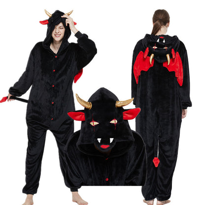 Adult Kigurumi Devil Onesies Flannel Cute | Magic Stories