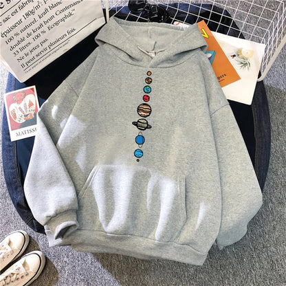 Multicolor Anime Men And Women Loose Hooded Sweatshirt — detail