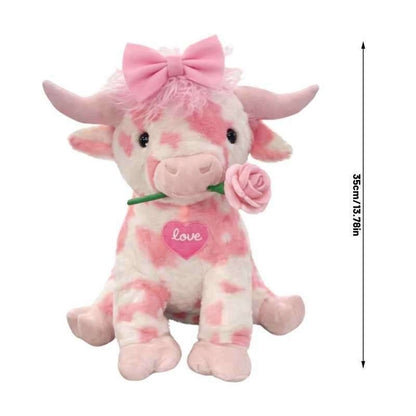 Highland Cow Plush Toy Doll — back view