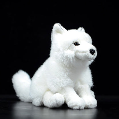 Arctic fox plush doll — detail