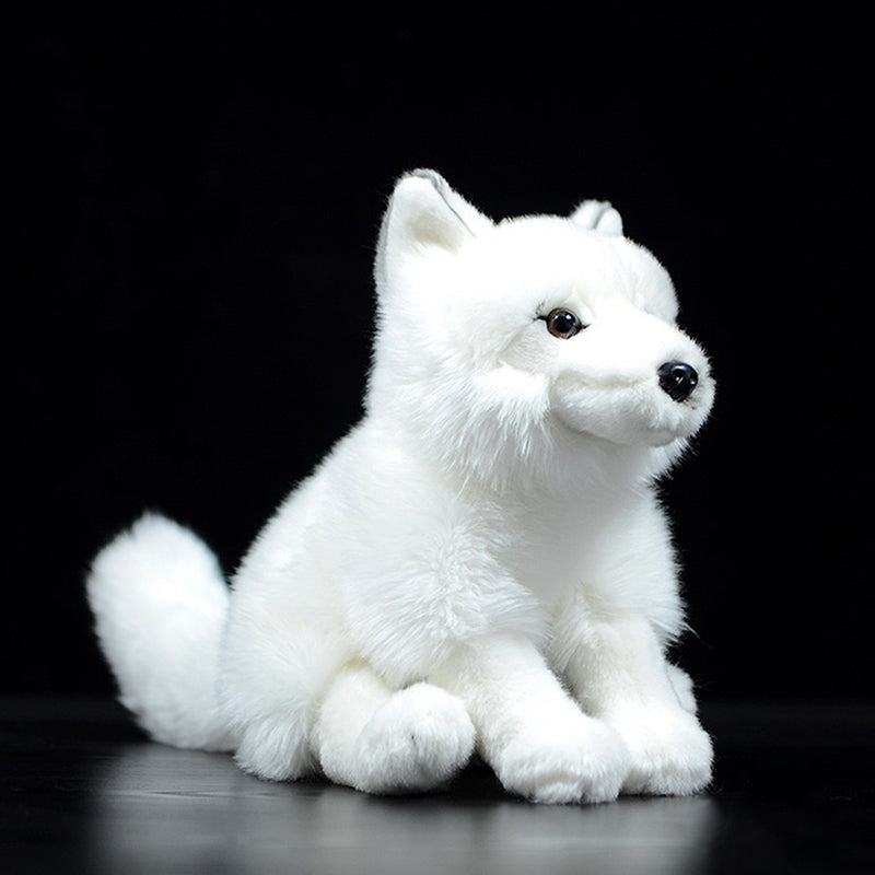 Arctic fox plush doll — detail