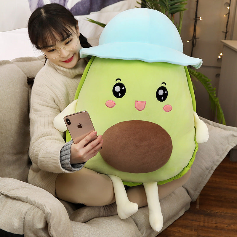 Avocado plush toy — back view