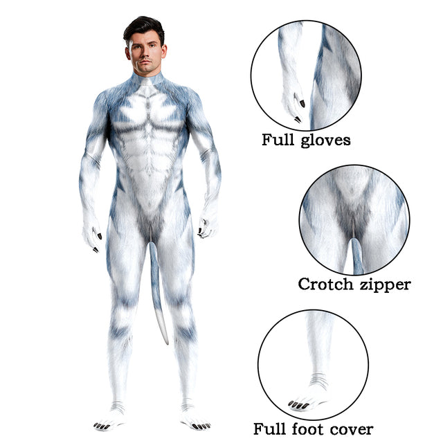 Halloween Bodysuits Zentai With Tail Animal | Magic Stories
