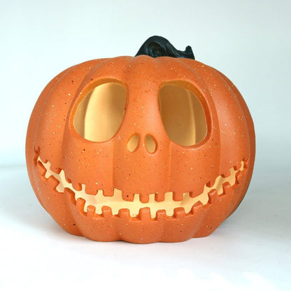 Halloween Home Decor 3-Piece Set — Pumpkin Lantern, Artificial Crow & Printed Pillowcase