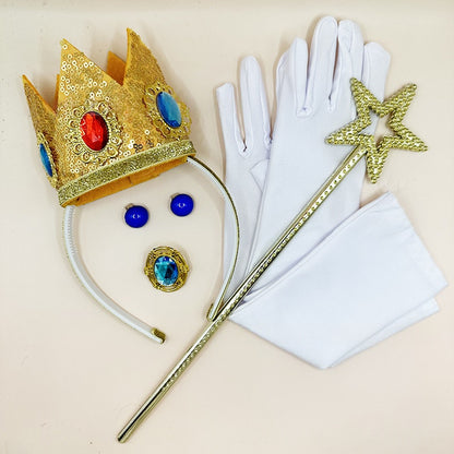 Headband Magic Wand Brooch Earrings Gloves Cosplay Set