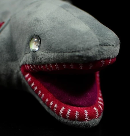 Frilled Shark Soft Stuffed Plush Toy — back view