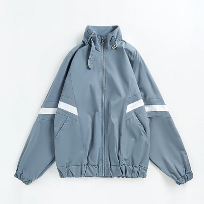 Fall Jacket Casual Loose Jacket Baseball Uniform — in use