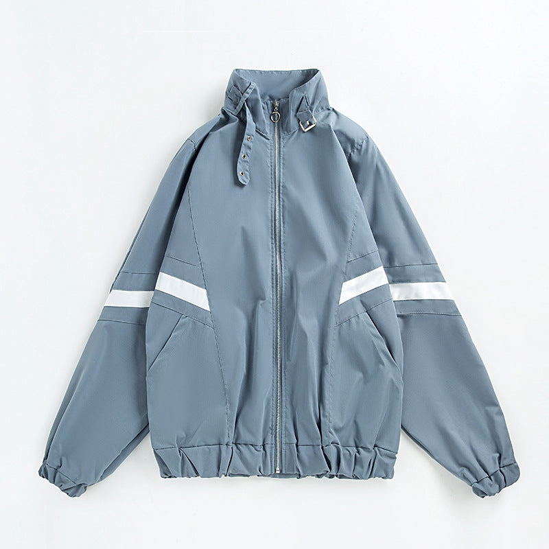 Fall Jacket Casual Loose Jacket Baseball Uniform — in use