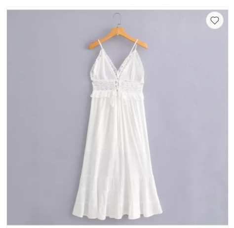 Super Fairy Fairy White Sling Long Dress | Magic Stories