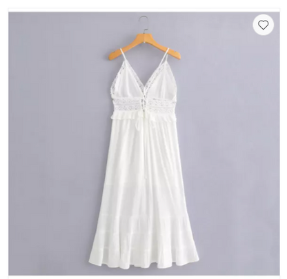 Super Fairy Fairy White Sling Long Dress | Magic Stories