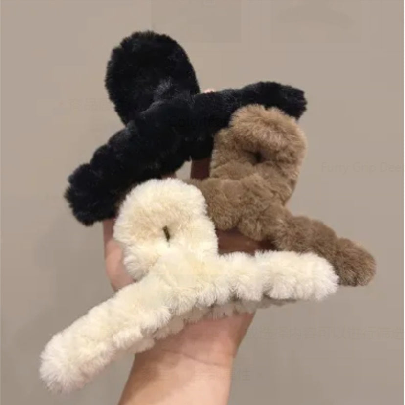 Autumn And Winter Plush Shark Clip Barrettes | Magic Stories