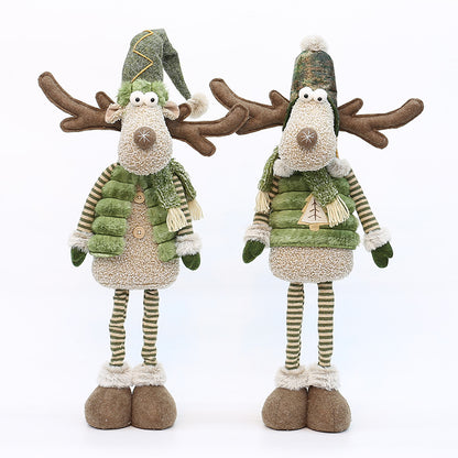Green Fabric Long-nosed Reindeer Plush | Magic Stories
