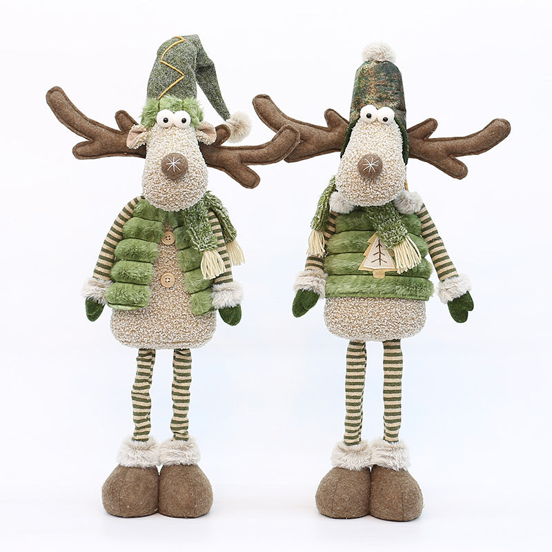 Green Fabric Long-nosed Reindeer Plush | Magic Stories