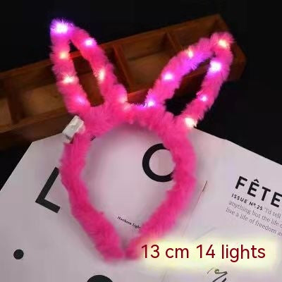Luminous Plush 14 Lamp Rabbit Ears Headband | Magic Stories