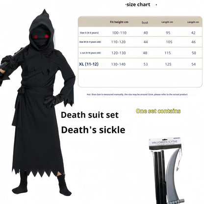 Children's Halloween Cos Costume Death Costume Costumes — detail