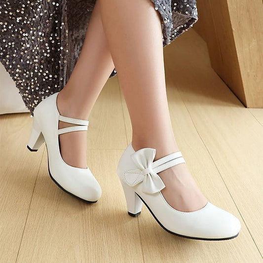 Bow-knot Maid Outfit High-heeled Pumps
