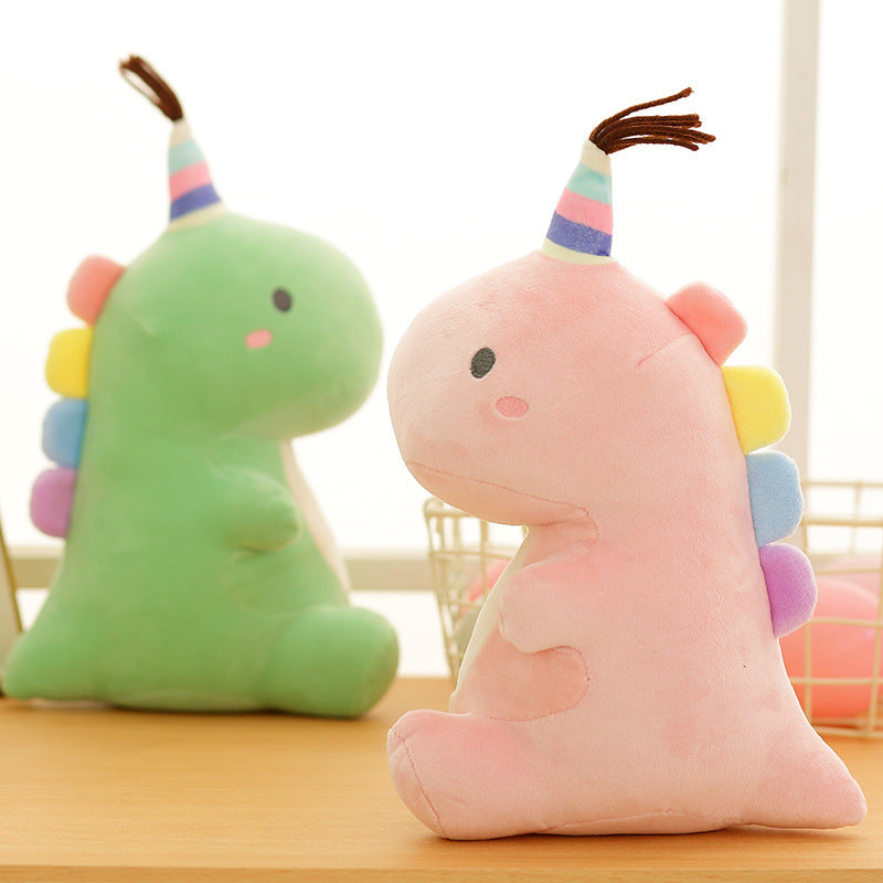 Dinosaur plush toy doll — back view