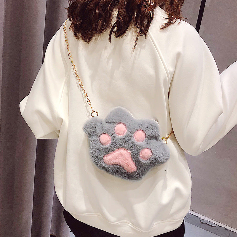 Plush bear paw cat claw shoulder messenger | Magic Stories