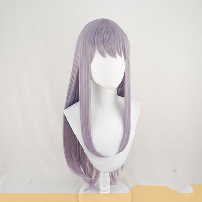 Minato Yu Hina cosplay wig gray purple — detail
