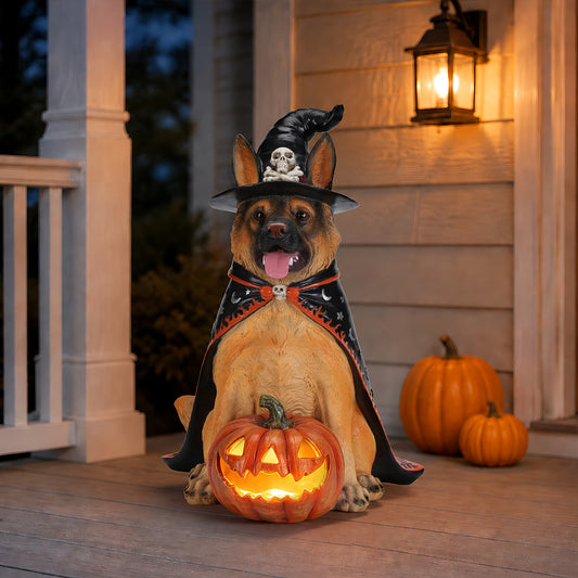 Halloween German Shepherd Dog Statue, Large | Magic Stories